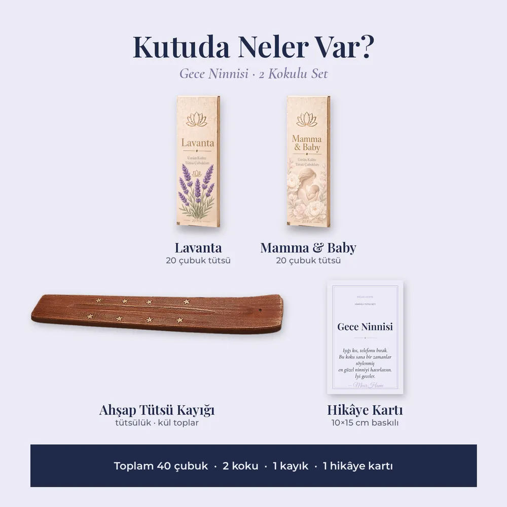 Gece Ninnisi Hikâyeli Tütsü Seti · Orta · görsel 3