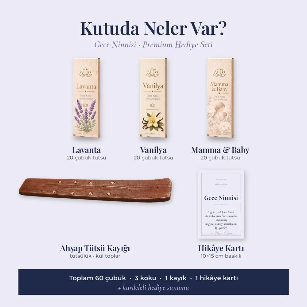 Gece Ninnisi Hikâyeli Tütsü Seti · Premium · görsel 3