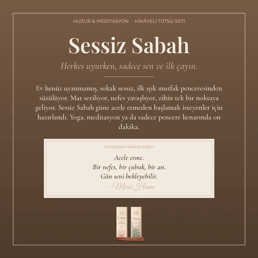 Sessiz Sabah Hikâyeli Tütsü Seti · Orta · görsel 2