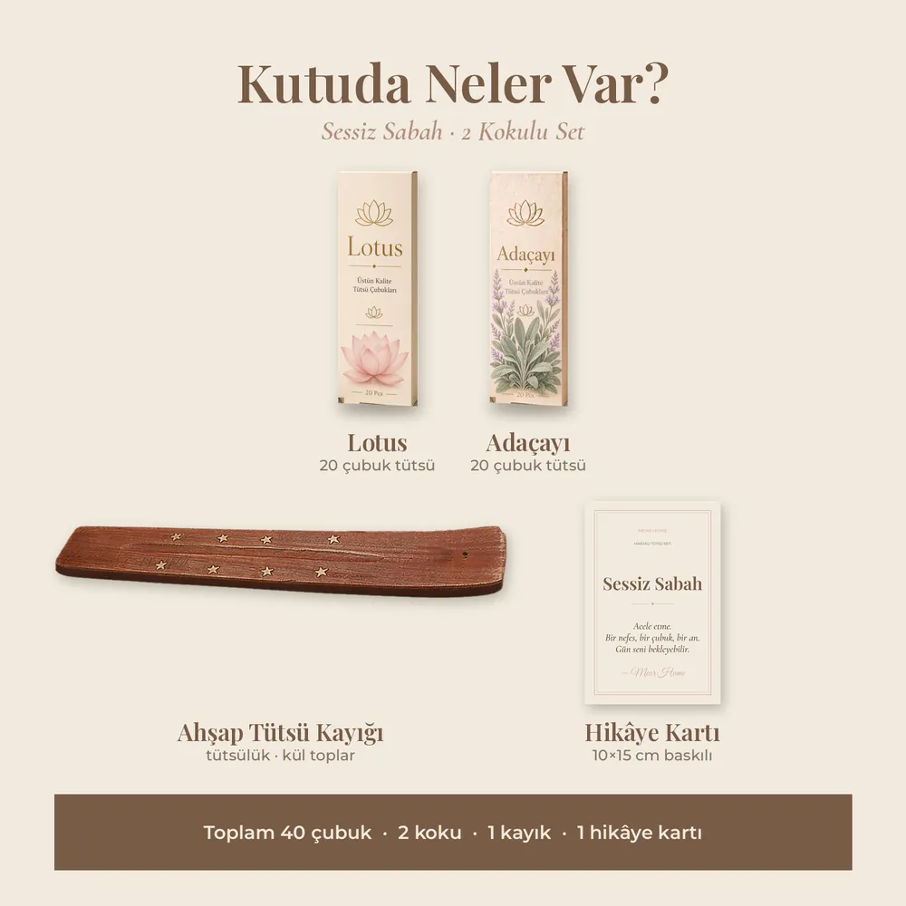 Sessiz Sabah Hikâyeli Tütsü Seti · Orta · görsel 3
